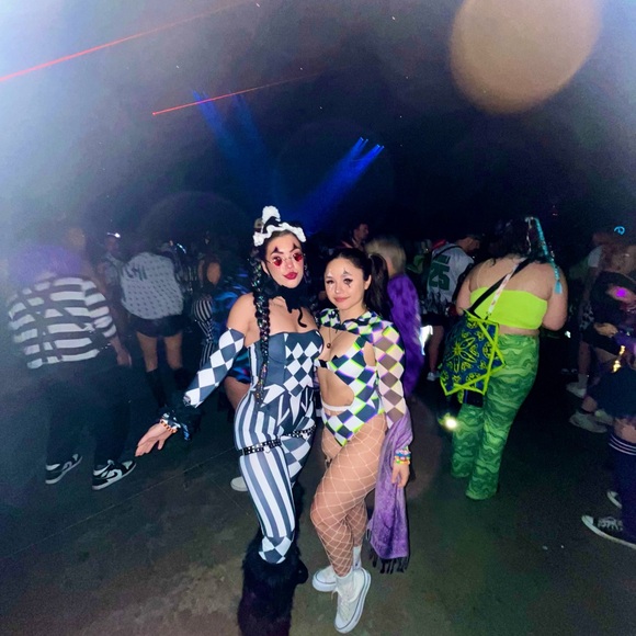 Harlequin Patterned Rave set - Picture 2 of 3